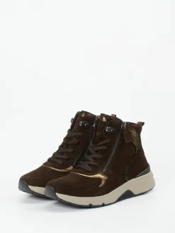 – Sneakerboots aus Veloursleder Dunkel-Gabor Comfort Discount