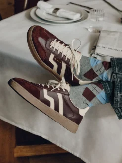 – Retro-Sneaker aus Velour/Leder wein-Gant