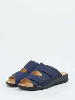 – Komfort-Pantolette aus Nubukleder marine-Ganter