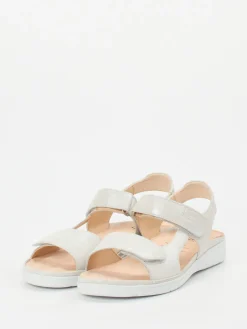 – Komfortsandale aus Veloursleder Perlmuttweiß-Ganter New