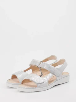 – Komfortsandalen aus Metallic-Material silber-Ganter Hot