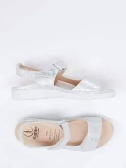 – Komfortsandalen aus Metallic-Material silber-Ganter Hot