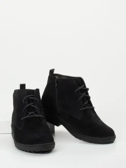 – Schnürstiefelette aus Veloursleder-Ganter Outlet