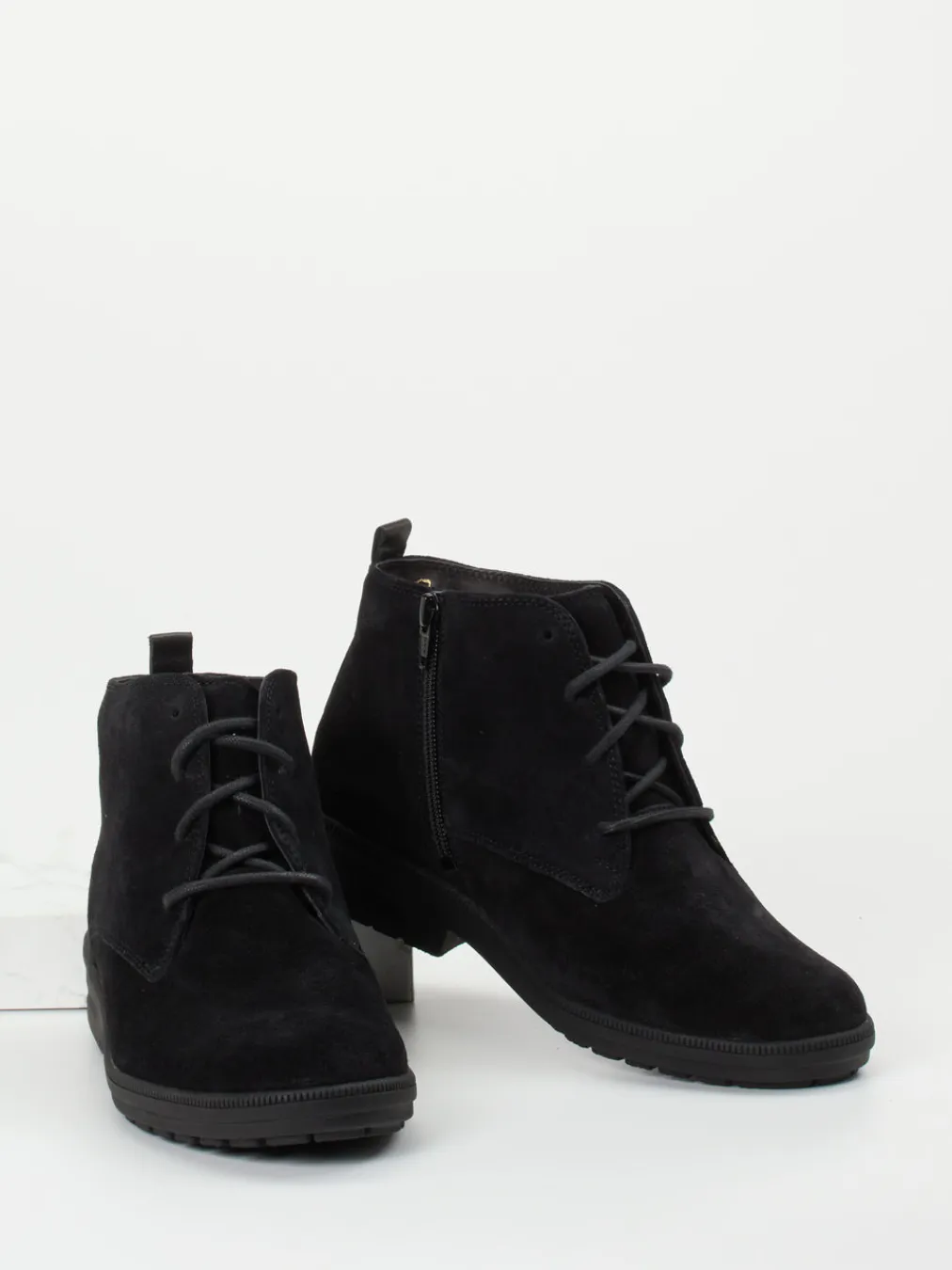 – Schnürstiefelette aus Veloursleder-Ganter Outlet