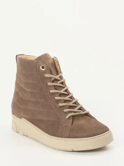 – Schnürstiefelette aus Veloursleder taupe-Ganter Best