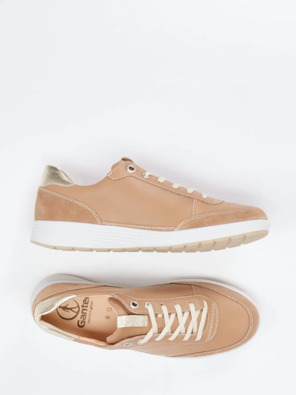 – Sneaker aus Velour- und Glattleder Hell-Ganter New