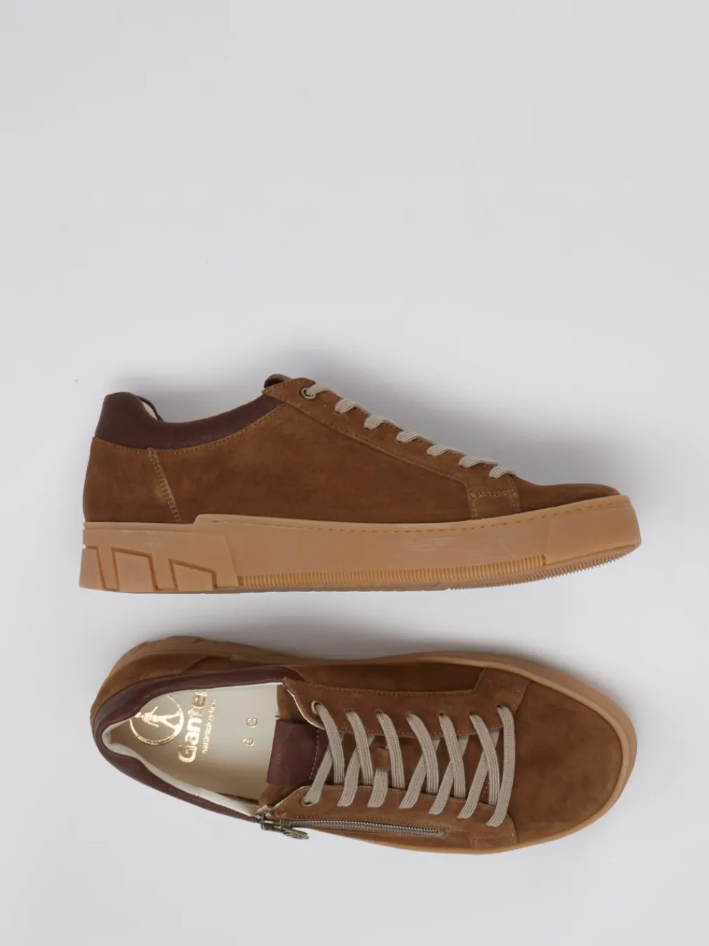 – Sneaker aus Veloursleder in Rost-Ganter Hot