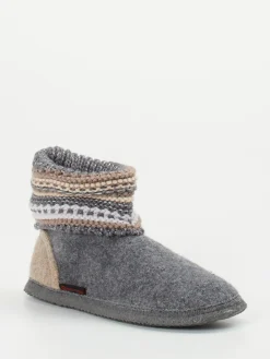 – Haus-Booties aus Wollfilz in Anthrazit-Giesswein Hot