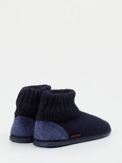 – Hüttenschuh aus Wolle in Dunkel-Giesswein New