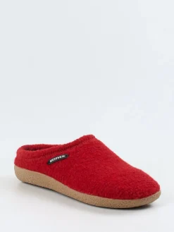 – Hüttenschuh aus Wolle in Tomaten-Giesswein