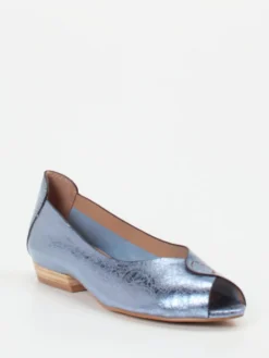 Ginger & Glove – Peep-Toe-Ballerinas aus Metallicleder-Ginger u0026 Glove Online