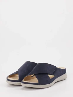 – Komfort-Pantoletten aus Veloursleder Dunkel-Hartjes Online