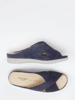 – Komfort-Pantoletten aus Veloursleder Dunkel-Hartjes Online