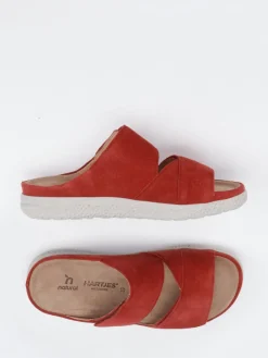 – Komfort-Pantolette aus Veloursleder-Hartjes