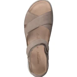 – Komfortsandale aus Nubukleder grau-Hartjes Clearance