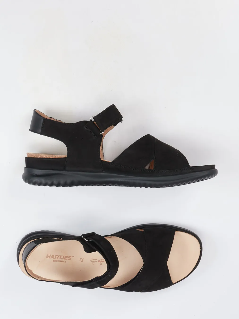 – Komfortsandale aus Nubukleder-Hartjes Clearance