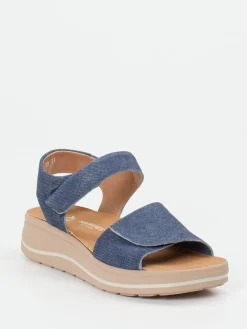 – Komfortsandale aus Veloursleder denim-Hartjes Online