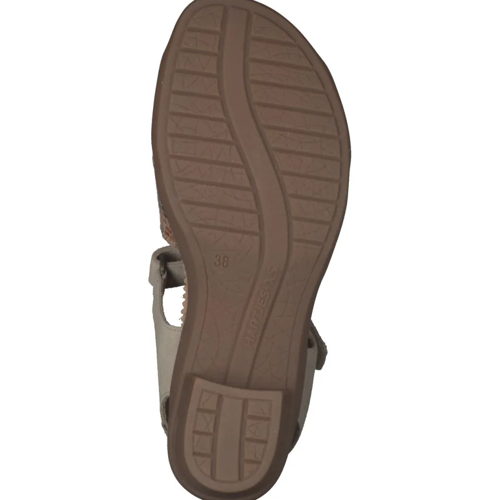 – Komfort-Sandalen aus Veloursleder grau-Hartjes New