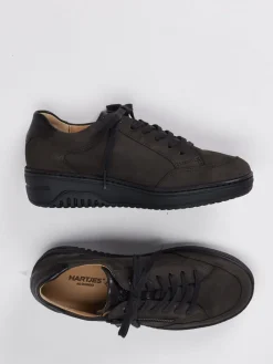 – Komfort-Sneaker aus Nubukleder anthrazit-Hartjes Sale