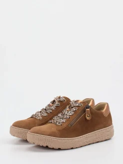 – Komfort-Sneaker aus Veloursleder cognac-Hartjes Sale