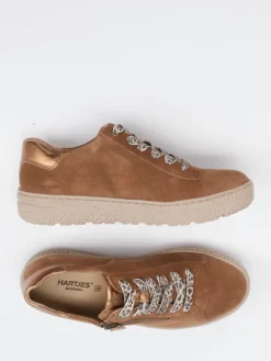 – Komfort-Sneaker aus Veloursleder cognac-Hartjes Sale