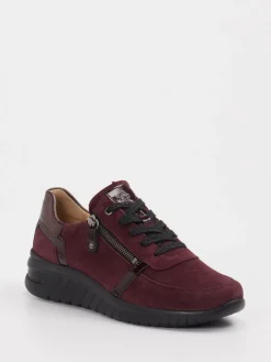 – Komfort-Sneaker aus Veloursleder bordeaux-Hartjes