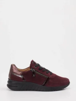 – Komfort-Sneaker aus Veloursleder bordeaux-Hartjes