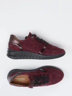 – Komfort-Sneaker aus Veloursleder bordeaux-Hartjes