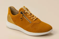 – Komfort-Sneaker aus Veloursleder Senf-Hartjes Best
