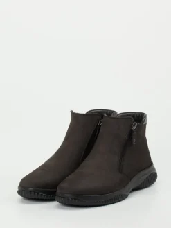 – Komfort-Stiefelette aus Nubukleder dunkelbraun-Hartjes Best