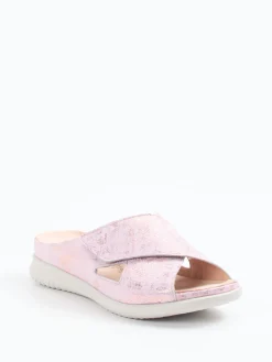 – Pantolette aus geprägtem Leder rosé-metallic-Hartjes
