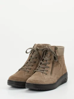 – Schnürboots aus Veloursleder in Taupe-Hartjes Outlet