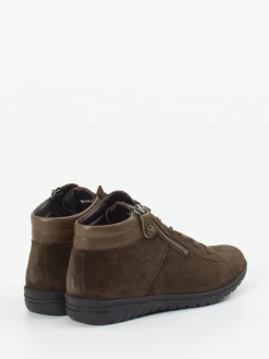 – Schnürstiefelette aus Nubukleder dunkel-Hartjes Sale