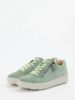 – Sneaker aus Veloursleder Salbei-Hartjes Online