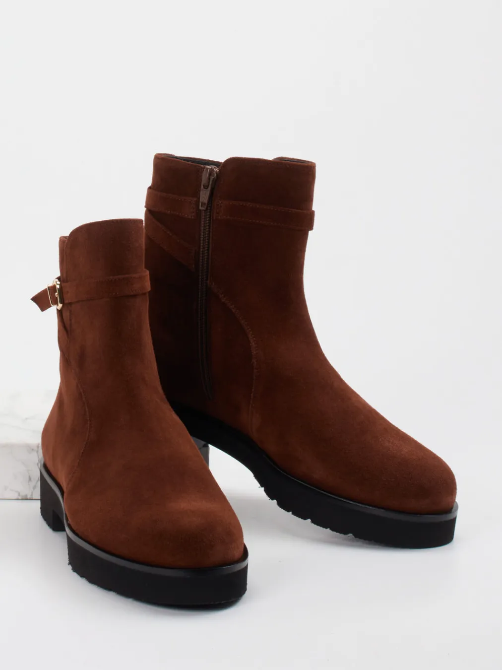 – Ankle Boots aus Veloursleder kastanien-Hassia Best