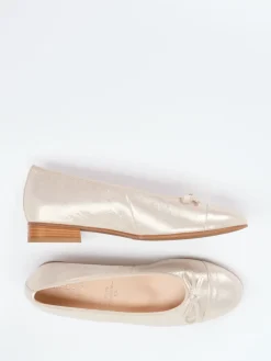 – Ballerinas aus Metallicleder champagner--Hassia Clearance
