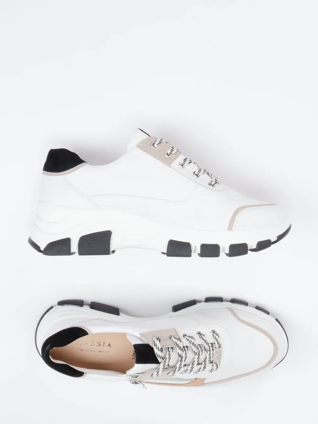 – Chunky Sneaker aus Kalbleder Offwhite-Hassia Best