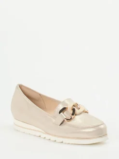 – Loafer aus Metallicleder Champagner--Hassia Sale