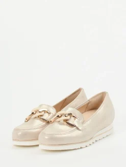 – Loafer aus Metallicleder Champagner--Hassia Sale