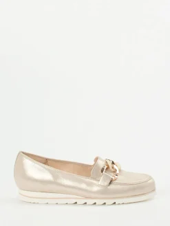 – Loafer aus Metallicleder Champagner--Hassia Sale