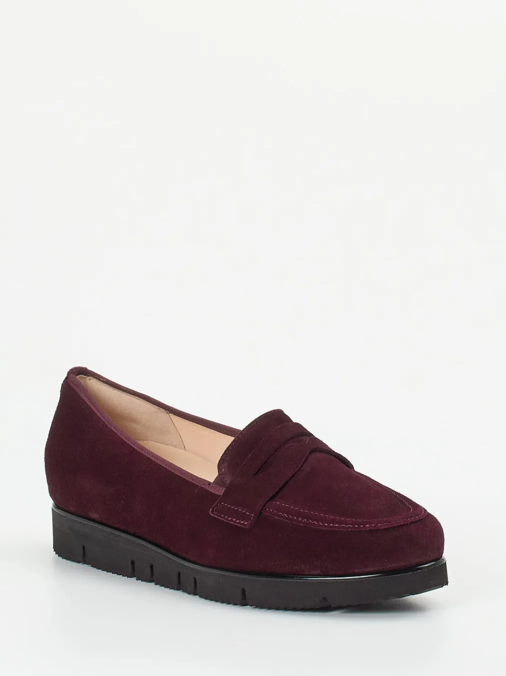– Loafer aus Veloursleder in Bordeaux-Hassia Hot