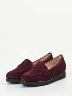 – Loafer aus Veloursleder in Bordeaux-Hassia Hot