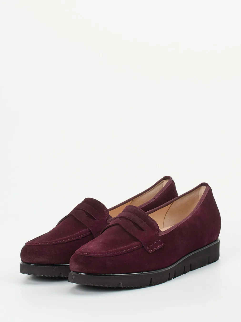 – Loafer aus Veloursleder in Bordeaux-Hassia Hot