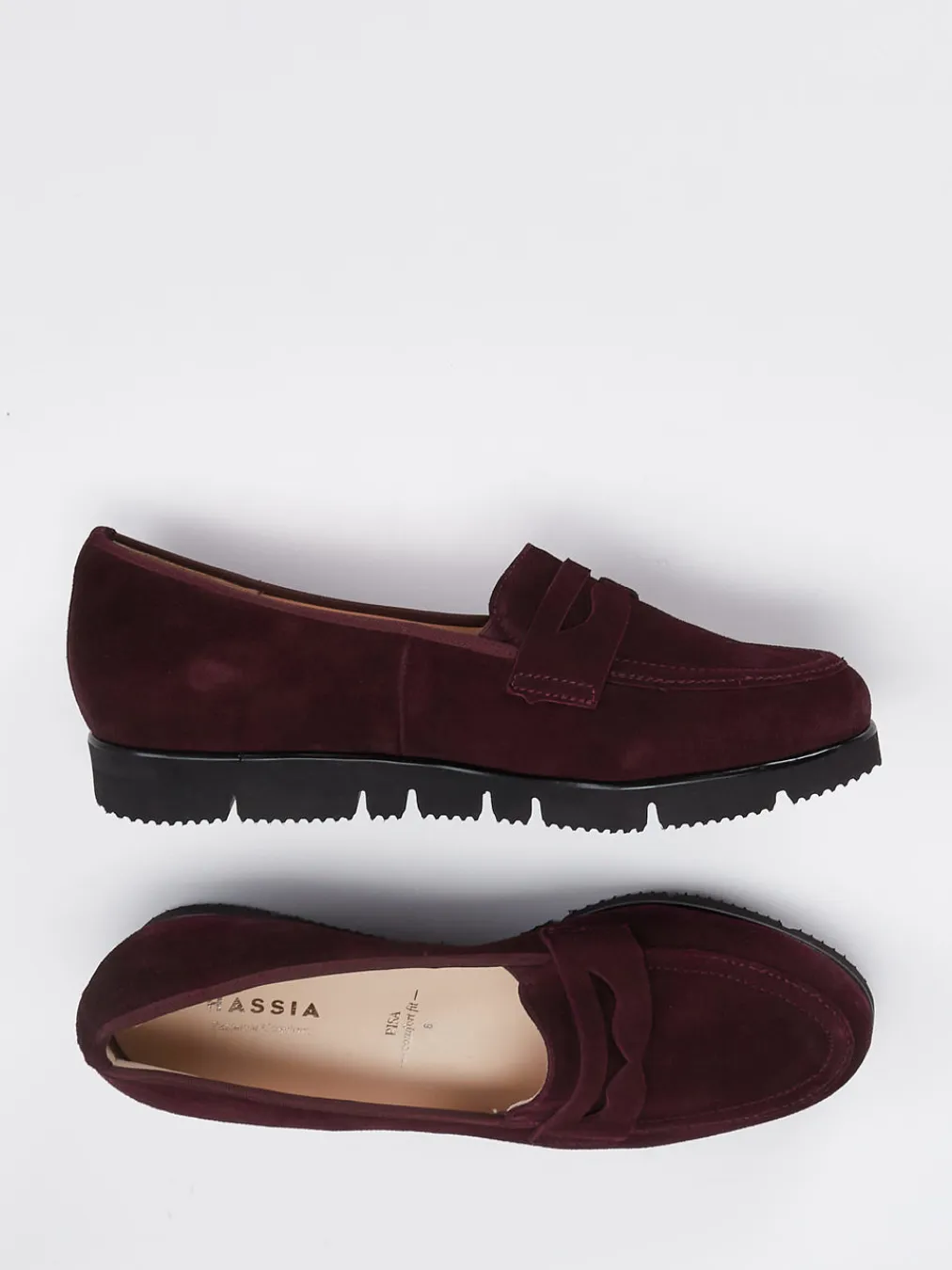 – Loafer aus Veloursleder in Bordeaux-Hassia Hot