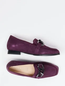 – Loafer aus Veloursleder in Pflaume-Hassia Outlet