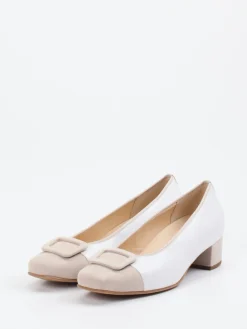 – Pumps aus Velourleder und Glattleder-Hassia