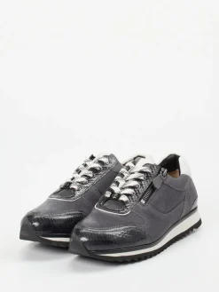 – Sneaker aus Veloursleder mit Kroko-Details-Hassia Sale