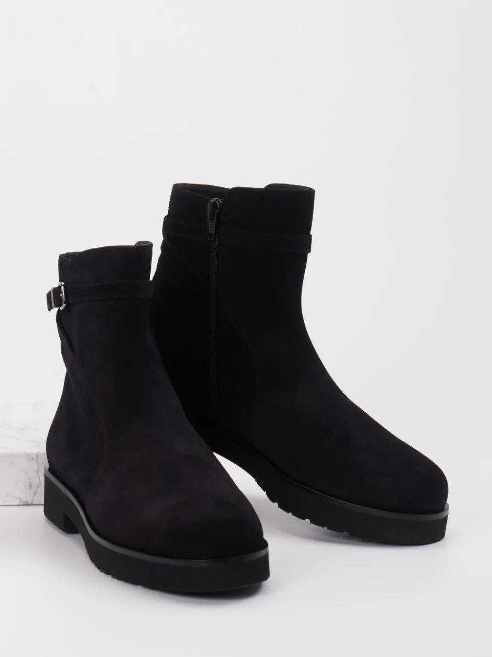 – Stiefelette aus Veloursleder-Hassia New