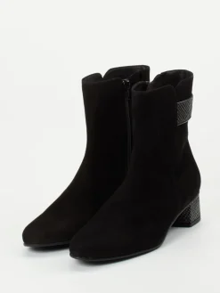 – Stiefeletten aus Veloursleder-Hassia