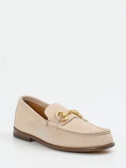 – Loafer aus Veloursleder in Beige-Henderson Discount